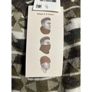 Sun‎ + Stone 3 Way Tribal Knit Beanie Neck Gaiter Brown Unisex One Size MSRP $40